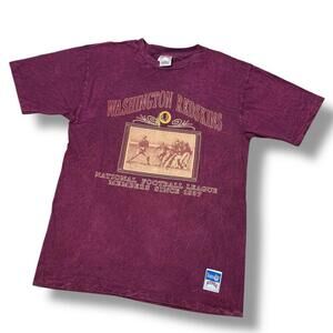 VTG CCM Nutmeg Mills Washington Redskins NFL T-Shirt Sz L Maroon 90s Canada Made